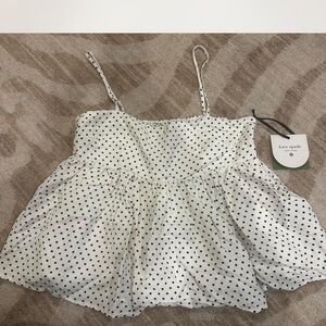 Kate Spade Black and White Polka Dot Camisole